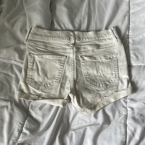 White jean shorts hollister